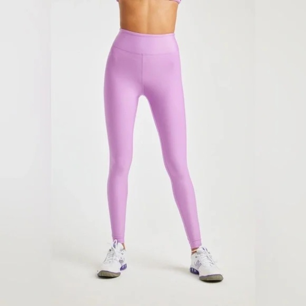 YEAR OF OURS Robin Tulip Purple Activewear Set Sports Bra & Leggings Sz Medium - Picture 3 of 13